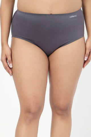 Cotton Bonded High-Rise Hipster - Dark Grey