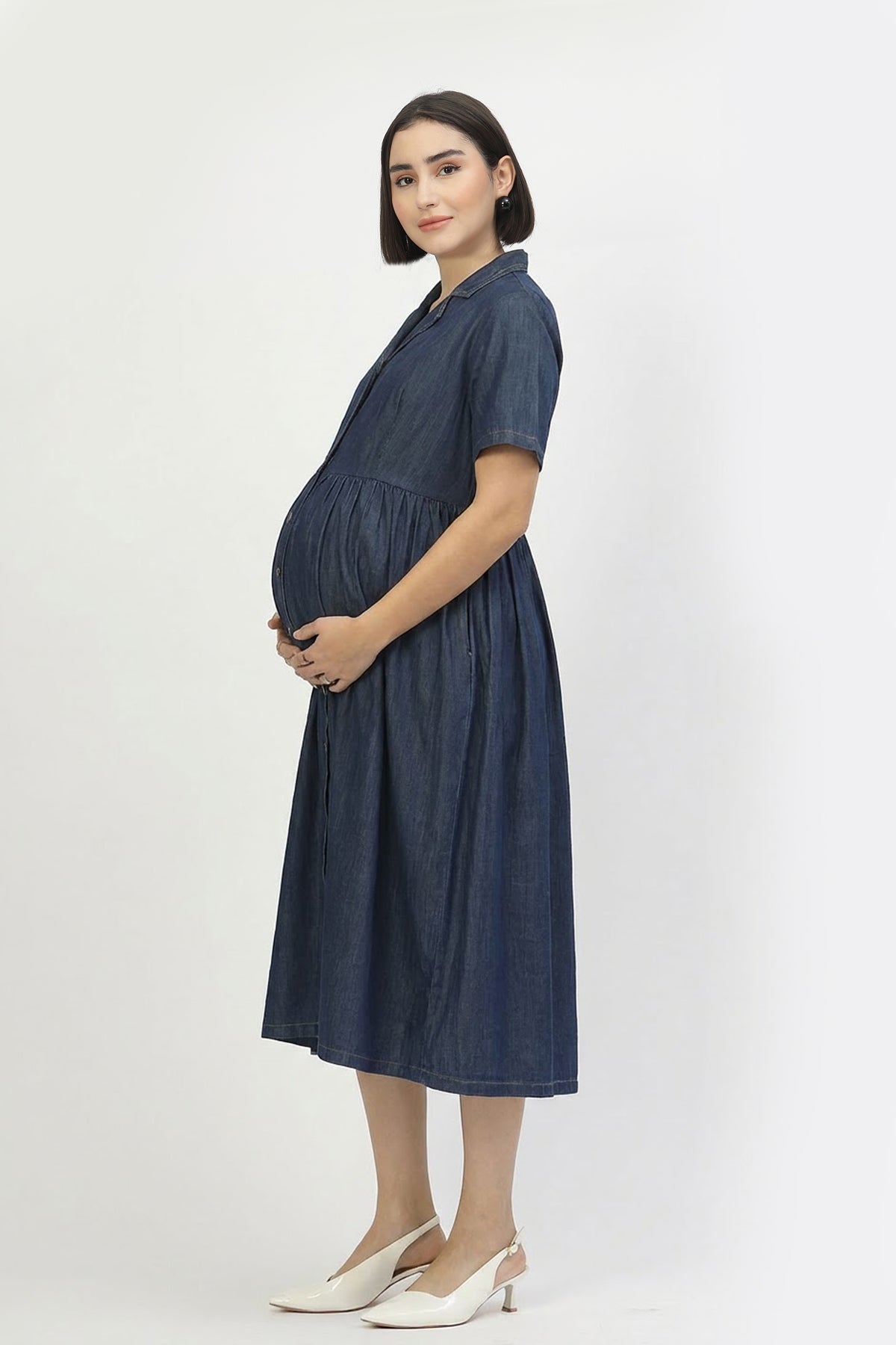 denim feeding dress Frankie Denim Dress