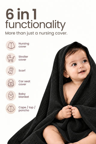 Diana Nursing Cover - Black
