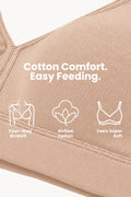 Lira Ribbed Cotton Nursing Padded Bra - Butter