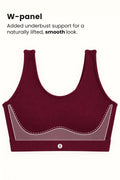 Sculpt & Lift Cotton Sports Bra - Wine