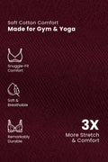 Sculpt & Lift Cotton Sports Bra - Wine