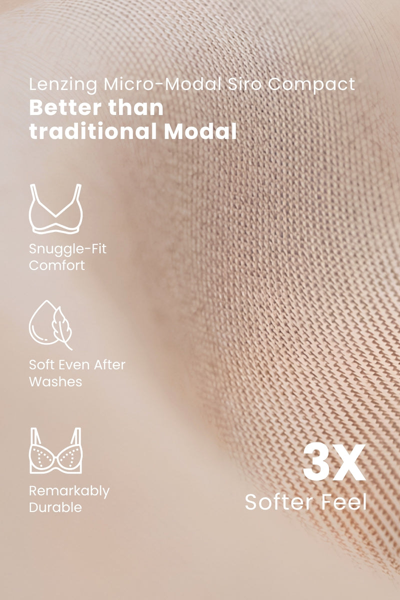 247 (Upgraded) Modal Padded Maternity Feeding Bra - Butter