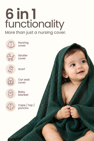 Ivy Green Honeycomb Feeding & Nursing Cover