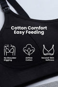 Riva Fine-Rib Cotton Feeding Bra - Black