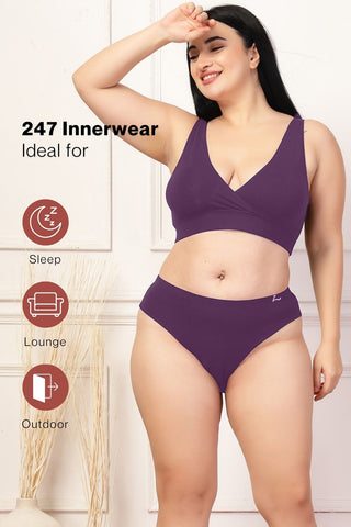 247 Dark Purple Maternity Panty (Pregnancy & Postpartum)