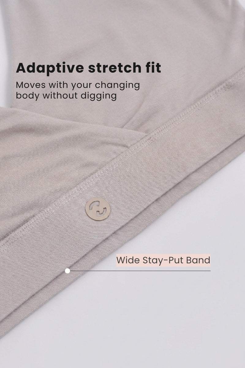 247 (Upgraded) Silver Grey Modal Padded Maternity Feeding Bra