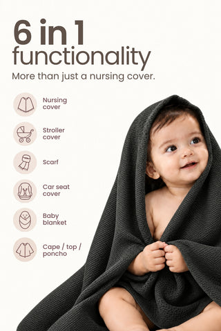 Amara Nursing Cover - Black