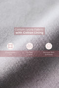 SecureFit Cotton Fixed-Pad Bra - Grey Melange