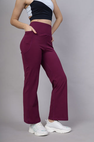 High Waisted Gentle Compression Wine Pant (Postpartum)