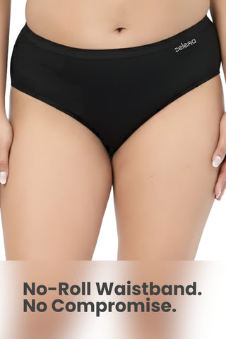 The Invisible Panty Pack Of 4 (Modal | Mid Rise | Black, Army Green, Mauve & Matcha)