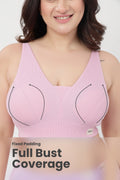 Natural Shape Fine Rib Bra - Pink