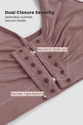 Ruched Invisible Button Nursing Bra - Coco