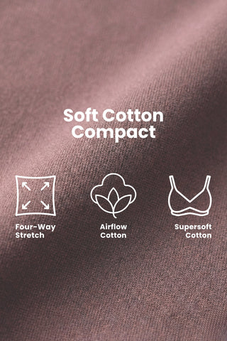 Natural Shape Cotton Bra Pack of 3 - (Purple, Lavender & Dark Skin)