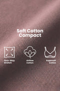 SecureFit Cotton Fixed-Pad Bra - Dark Skin