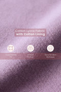 SecureFit Cotton Fixed-Pad Bra - Lavender