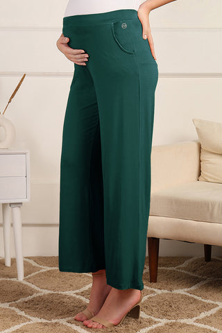 Deep Emerald Maternity Palazzo Set