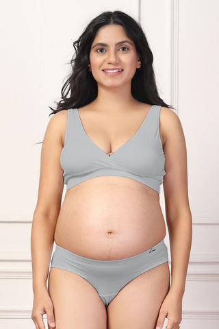 247 Light Grey Padded Maternity Feeding Bra