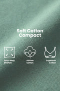 SecureFit Cotton Fixed-Pad Bra - Mint