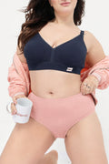 Lira Ribbed Cotton Nursing Padded Bra - Navy