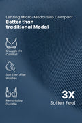 Ruched Modal Front-Open Bra with G-Hook - Airforce
