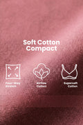 SecureFit Cotton Fixed-Pad Bra - Mauve Rose