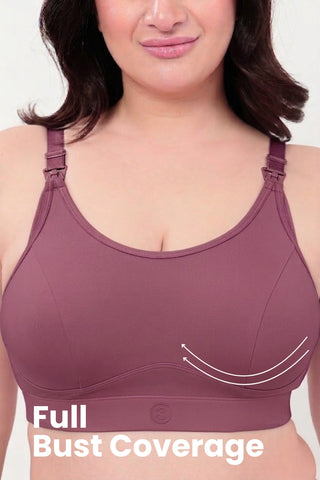 SecureFit Cotton Non-Padded Feeding Bra - Blush