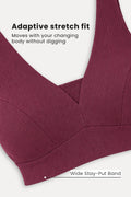 Natural Shape Wide Rib Bra - Dark Berry