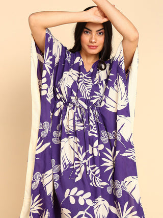 Purple Maternity & Feeding Kaftan