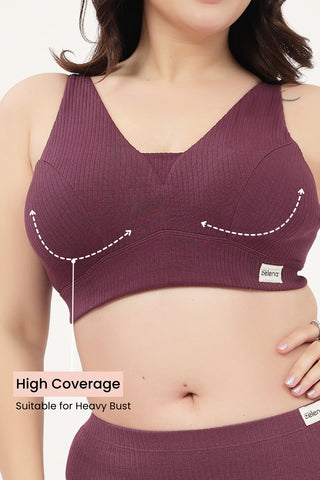 Sera Broad-Rib Bra - Dark Berry