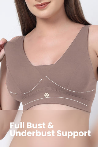 Natural Shape Modal Bra Pack of 2 - (Black, Coco)