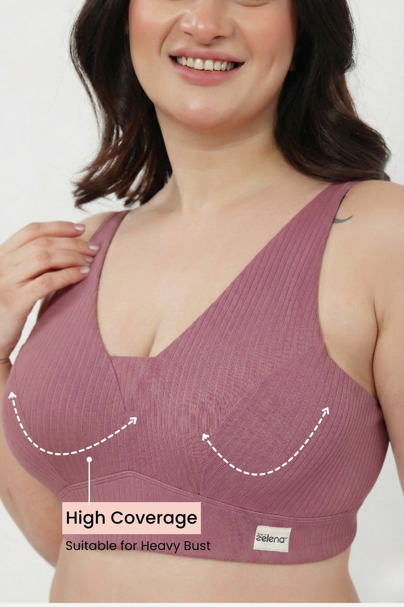 Sera Broad-Rib Bra - Blush
