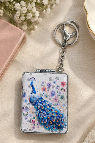 Peacock Mirror Keychain