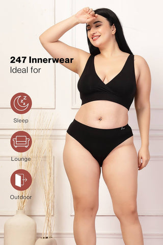 247 Black Maternity Panty (Pregnancy & Postpartum)