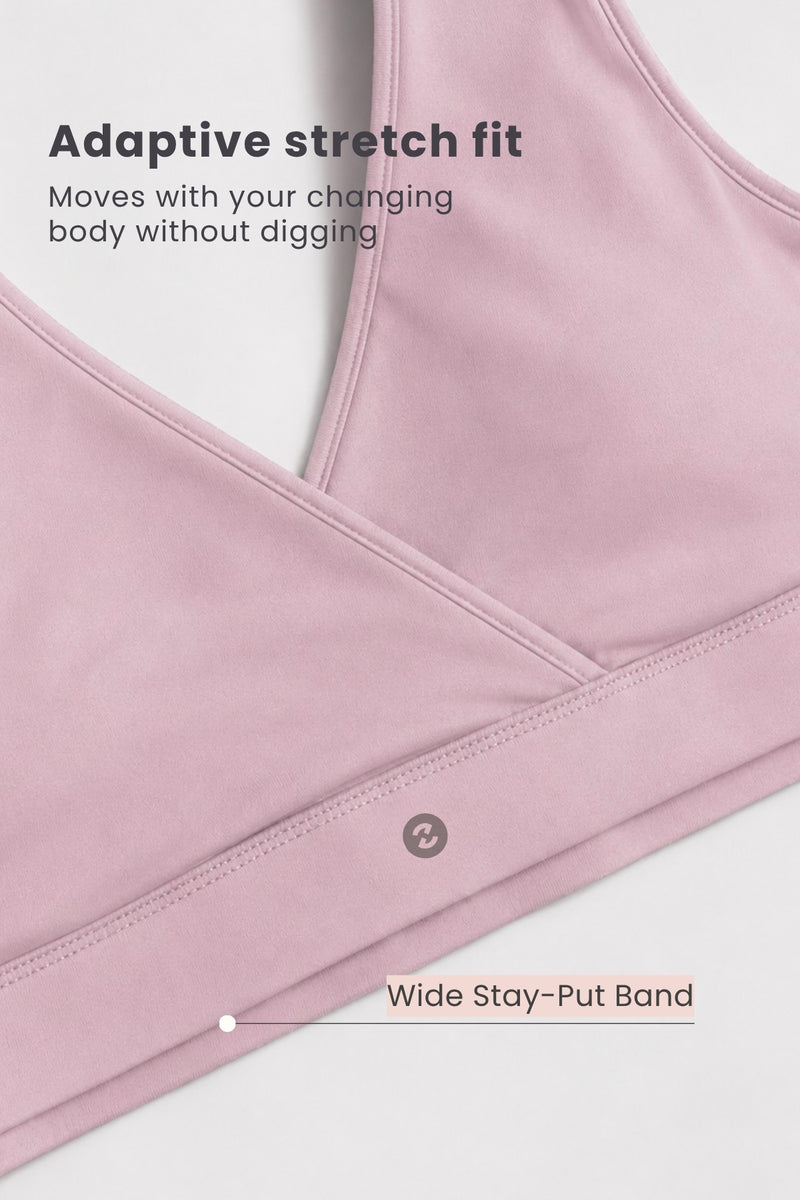 EasyMove non-padded Cotton Yoga Bra - Light Grey