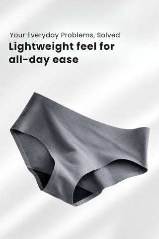The Invisible Panty Pack Of 3 (Cotton | Mid Rise | Black, Dark Grey & Mauve)