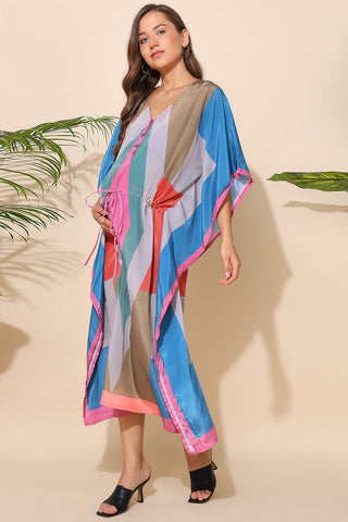 Multicolor Maternity Zipless Feeding Kaftan