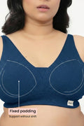 Sera Fine-Rib Bra - Airforce