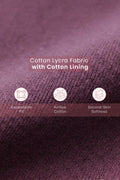 SecureFit Cotton Fixed-Pad Bra - Purple