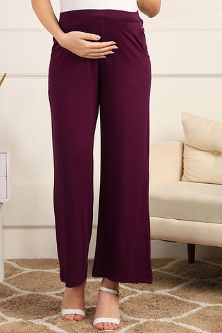 https://houseofzelena.com/products/burgundy-high-waist-maternity-pajama