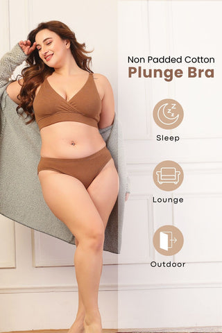 247 Extra Support Cotton Feeding Bra with Adjuster - Brown