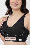 Sera Broad-Rib Bra - Black