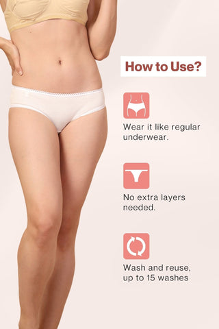 Monthly Disposable White Maternity Panties (Pack of 6)