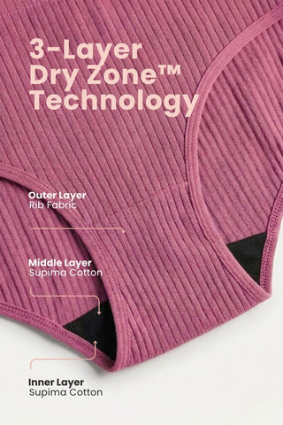 Sera Broad Rib Mid Rise Hipster - Blush