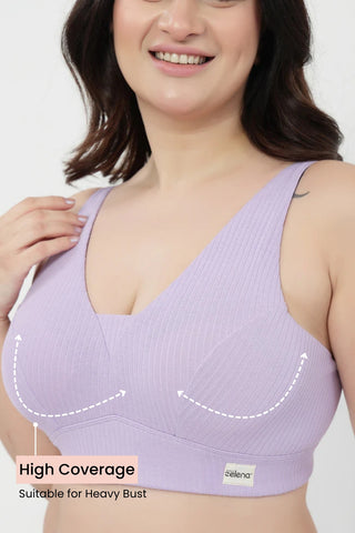 Sera Broad-Rib Bra - Lavender