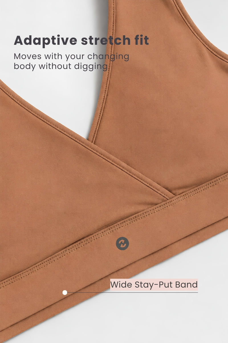 EasyMove non-padded Cotton Yoga Bra - Honey