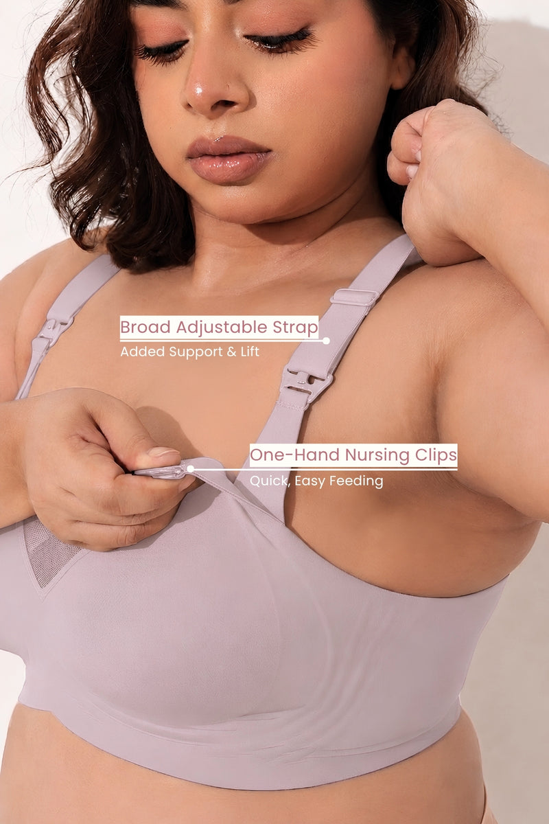 Sculpt & Lift Powermesh Nursing Bra - Lavender