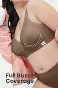 Lira Ribbed Cotton Nursing Padded Bra - Mocha
