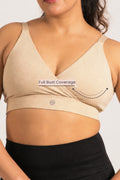 247 Extra Support Cotton Feeding Bra with Adjuster - Melange Beige
