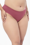 Sera Broad Rib Mid Rise Hipster - Blush